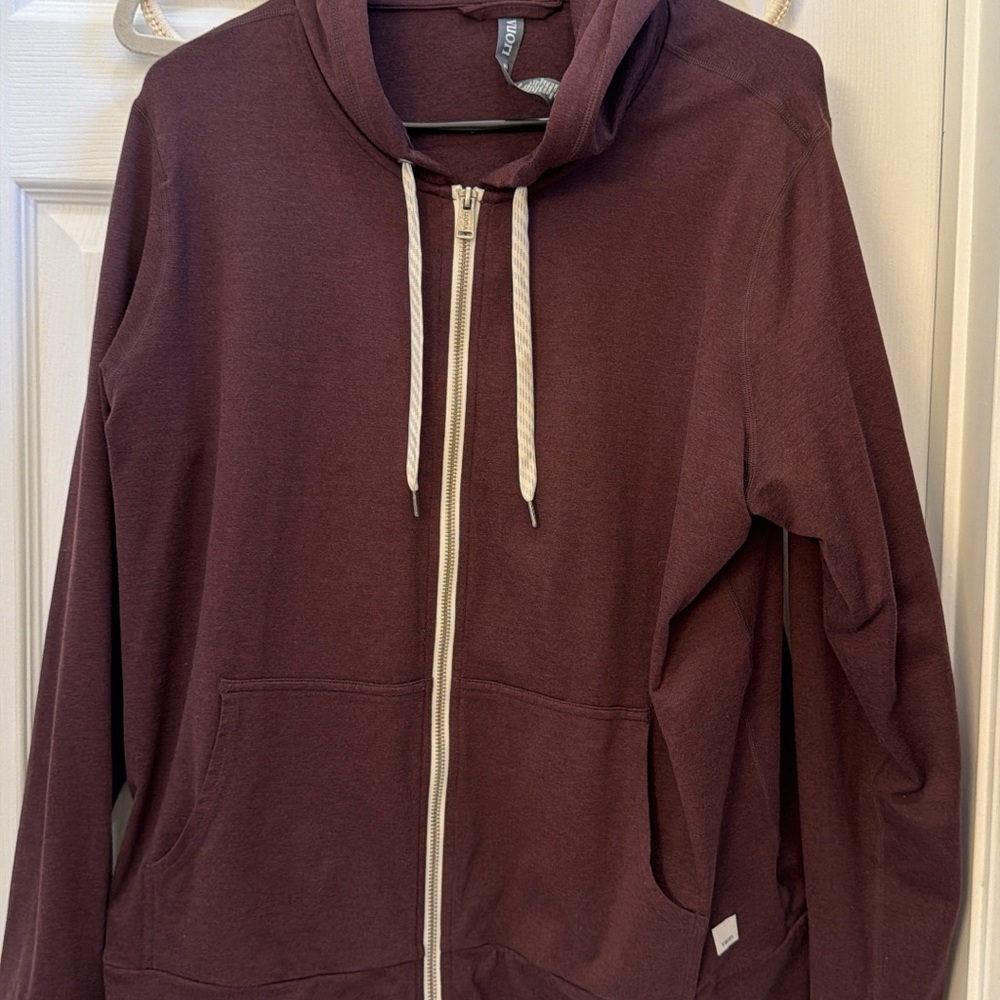 Vuori Brown Zip-Up Hoodie